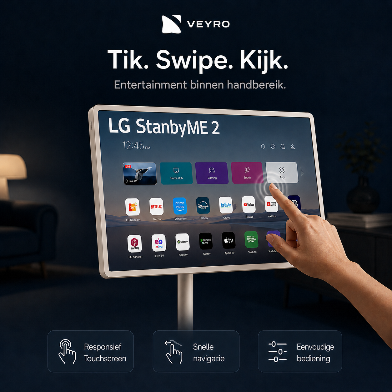 StanbyME 2 – 27” QHD Draagbare Touchscreen TV
